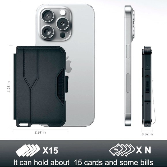 Men’s Slim Bifold Money Clip Wallet - Picture 6 of 6